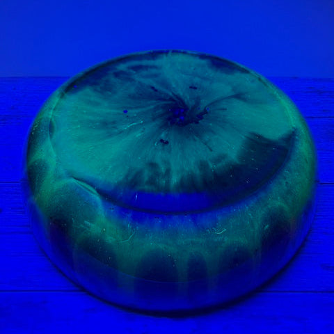 Bottom of Flaming Bowl under Blacklight