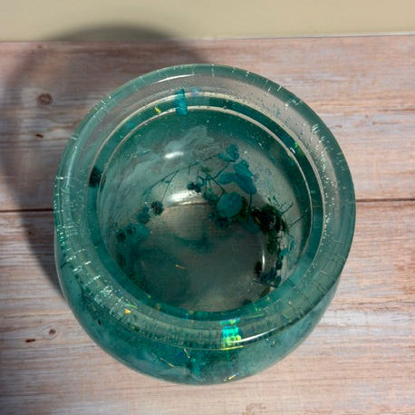 Inside of Teal Jar