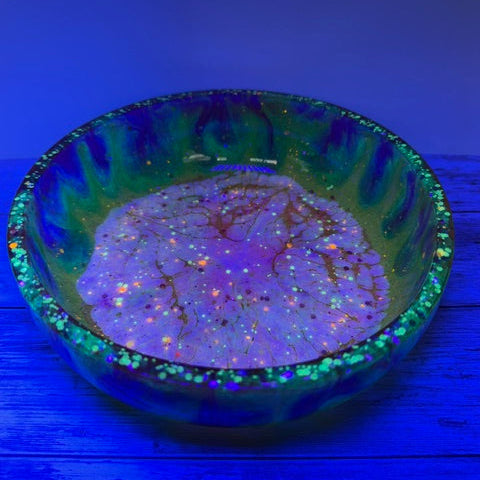 Inverse Rainbow Bowl Under Blacklight