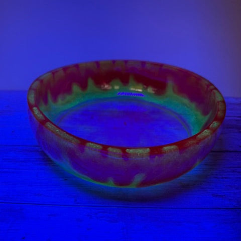 Rainbow Decorative Bowl Under Blacklight
