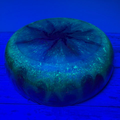 Rainbow with Glitter Bottom Under Blacklight