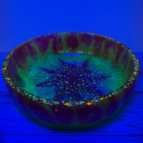 Rainbow with Glitter Under Blacklight