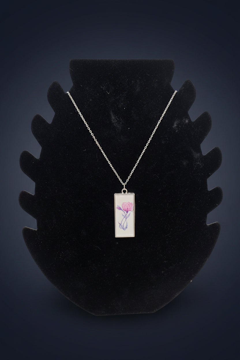 Watercolor Flower Necklace