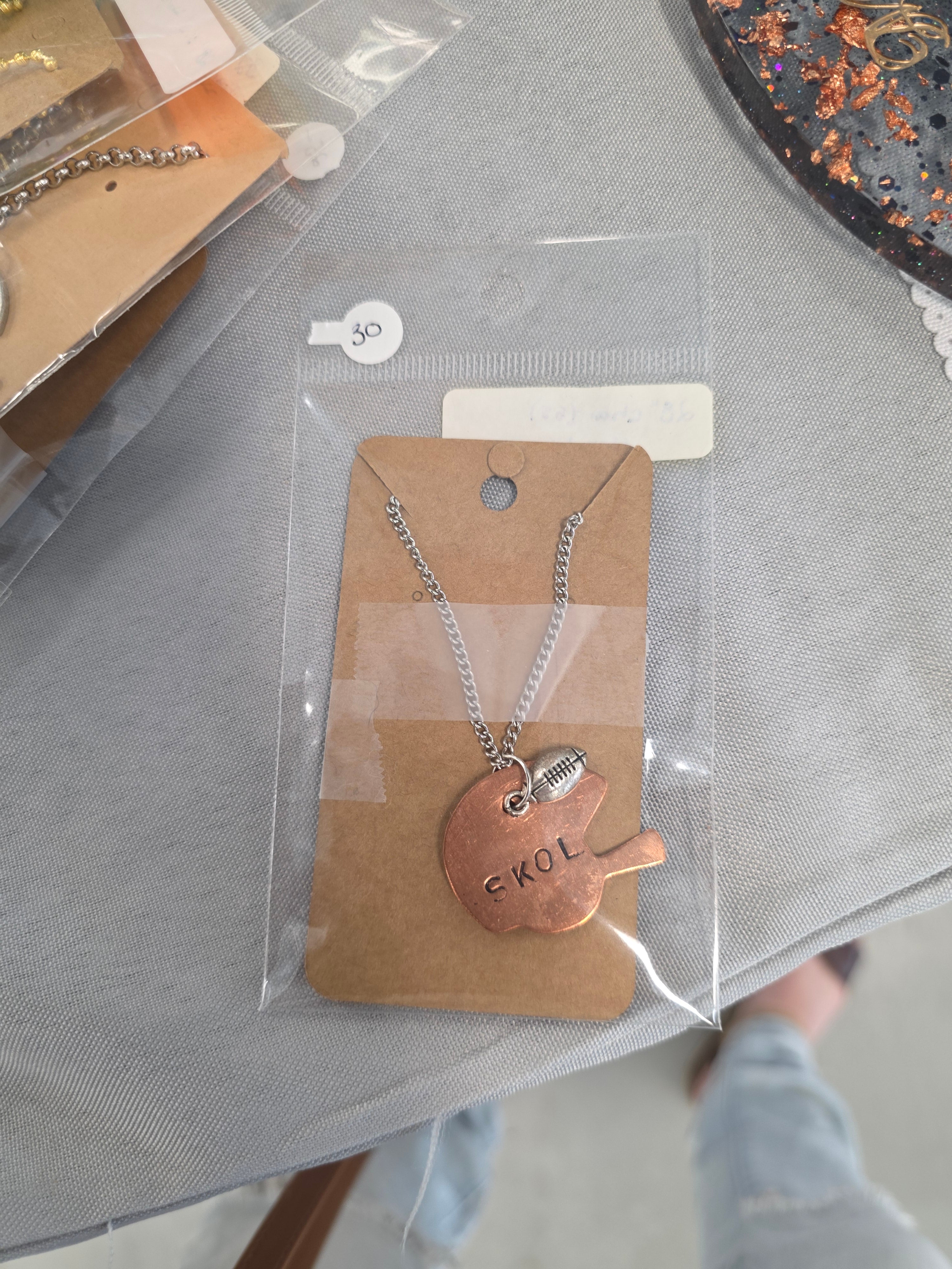 SKOL Stamed Necklace