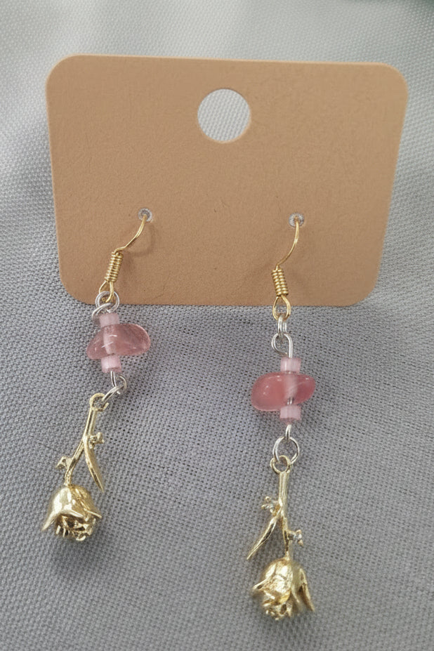 Rose on Citrine Gold